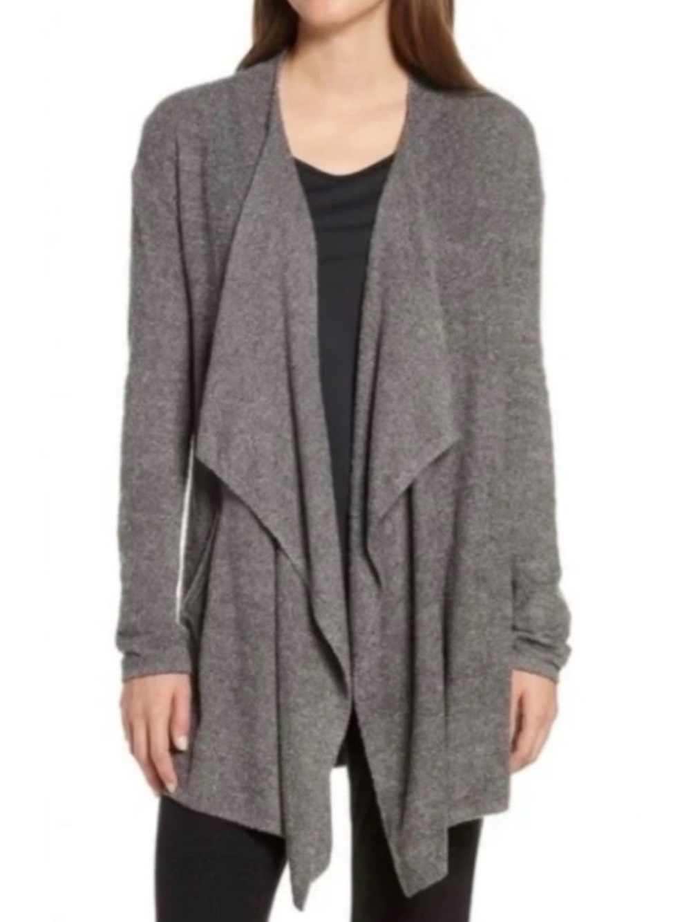 Barefoot Dreams, Super Soft Gray Wrap Cardigan, Size S/M
